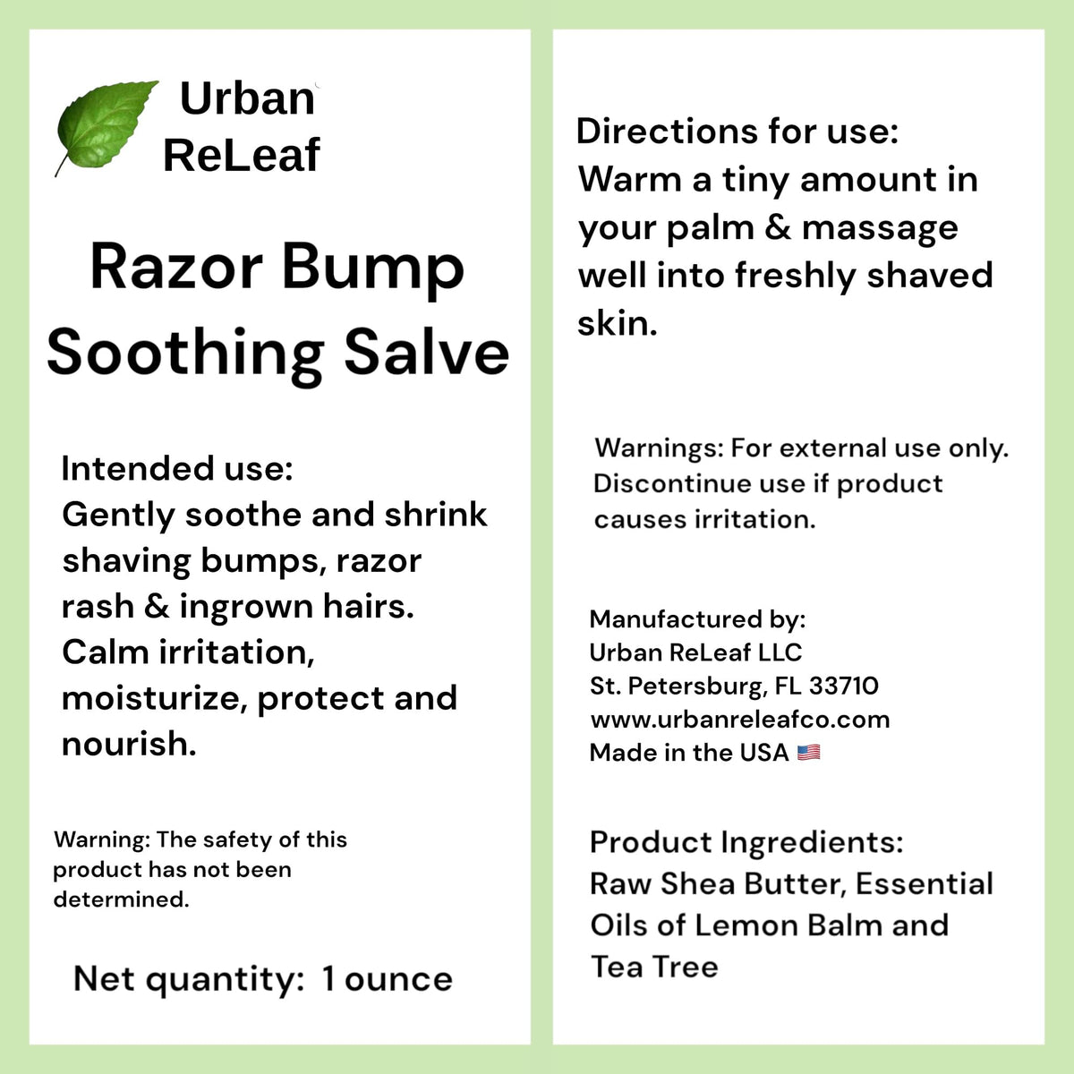 Urban ReLeaf 100 percent natural shea butter and tea tree oil skincare jar