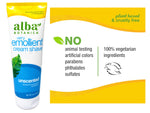 Authentic Alba Botanica unscented moisturizing cream shave tubes close up