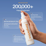 Three pack bundle of Simpletics vanilla scented sea salt spray for beachy hair texture.