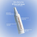 Simpletics Himalayan rock salt mist showing application details for men and women.