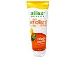 Side view of Alba Botanica cream shave twin pack tubes showing container details