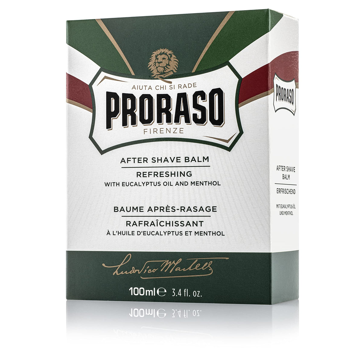 Premium Italian men grooming aftershave balm hundred milliliter bottle