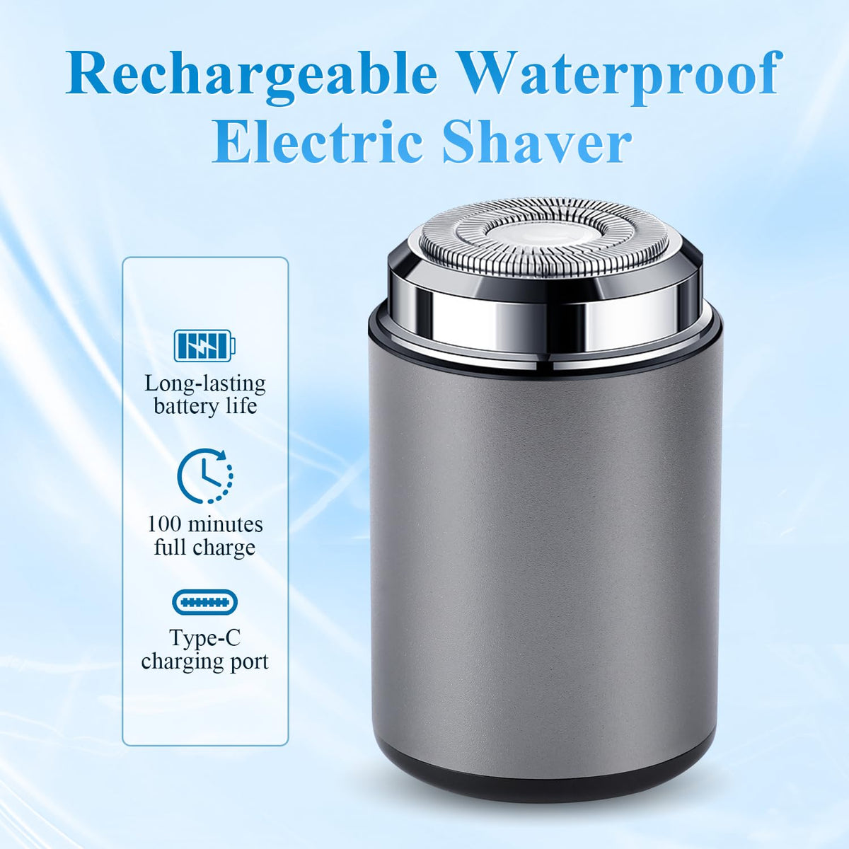 Hand holding Denir Bonee pocket size shaver for scale