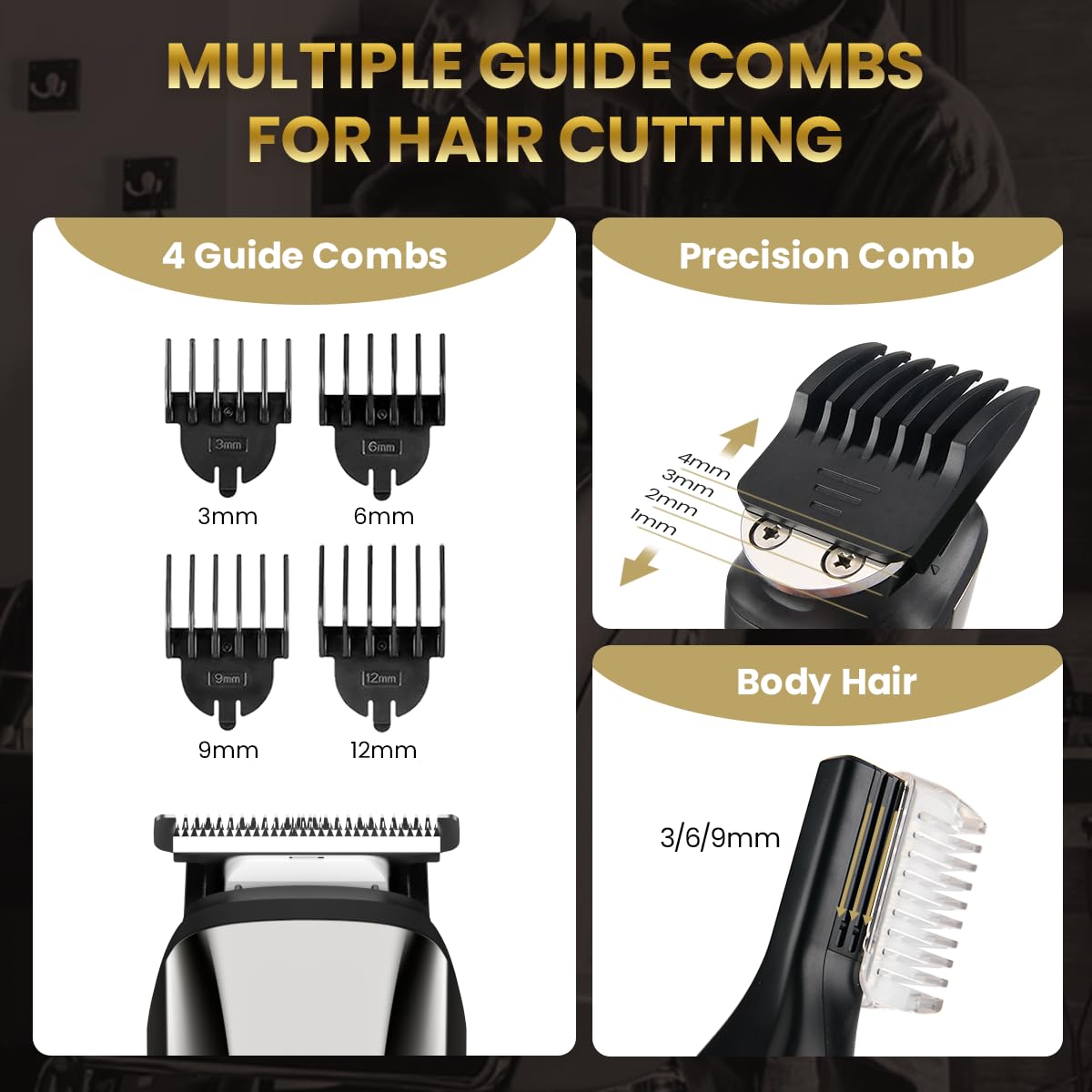 Close up of Pritech stainless steel trimmer blades