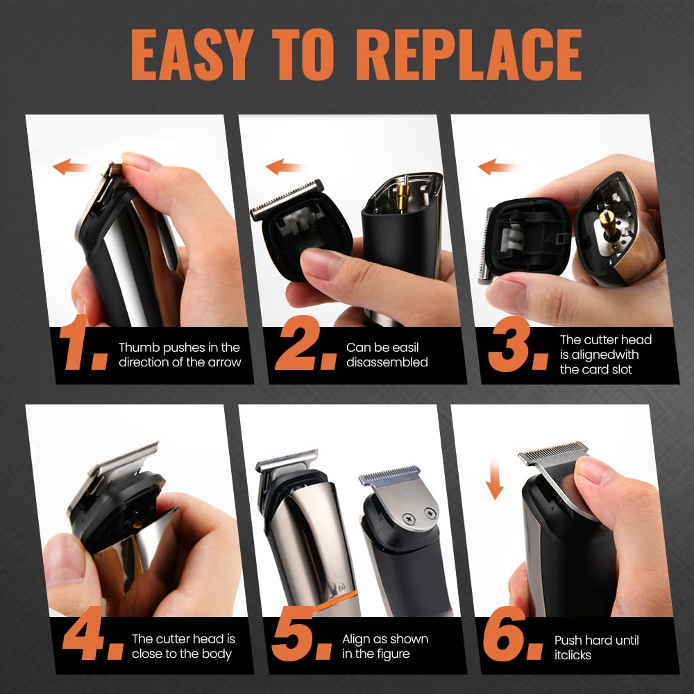 Pritech beard and nose hair trimmer heads