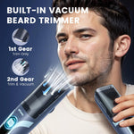 Enssu beard trimmer with vacuum suction chamber open