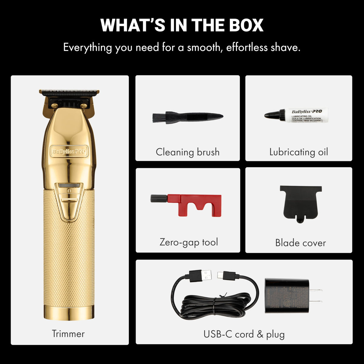 BaBylissPRO FX+ professional grooming kit contents