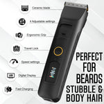 Brio Beardscape V2 black cordless trimmer with charging dock