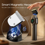 Close up of TrimX beard trimmer grey waterproof body