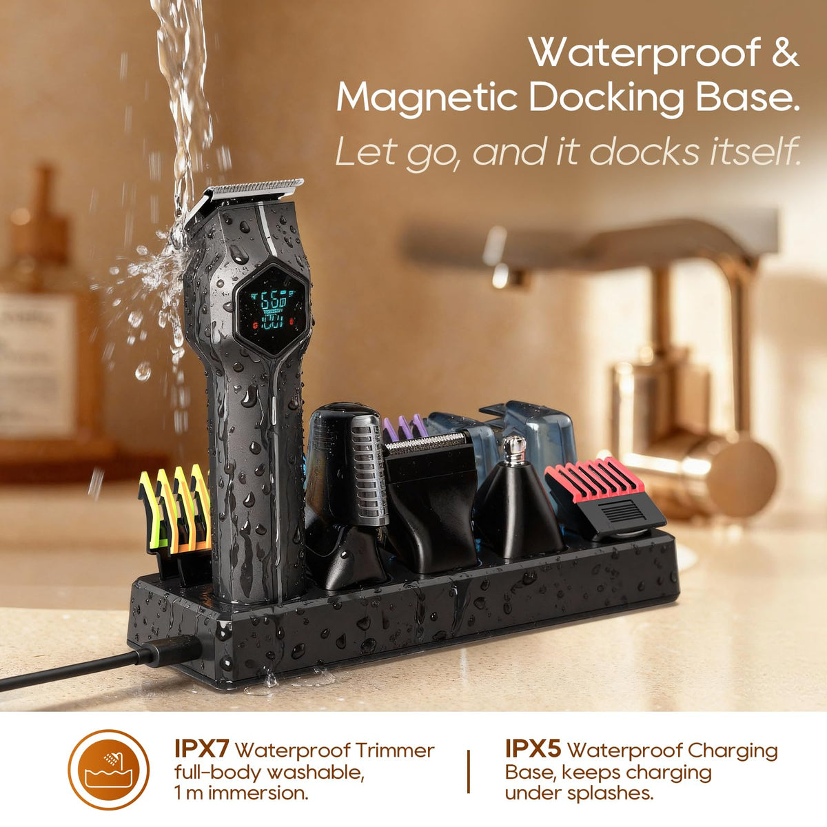 Magnetic snap on replacement heads for TrimX grooming kit