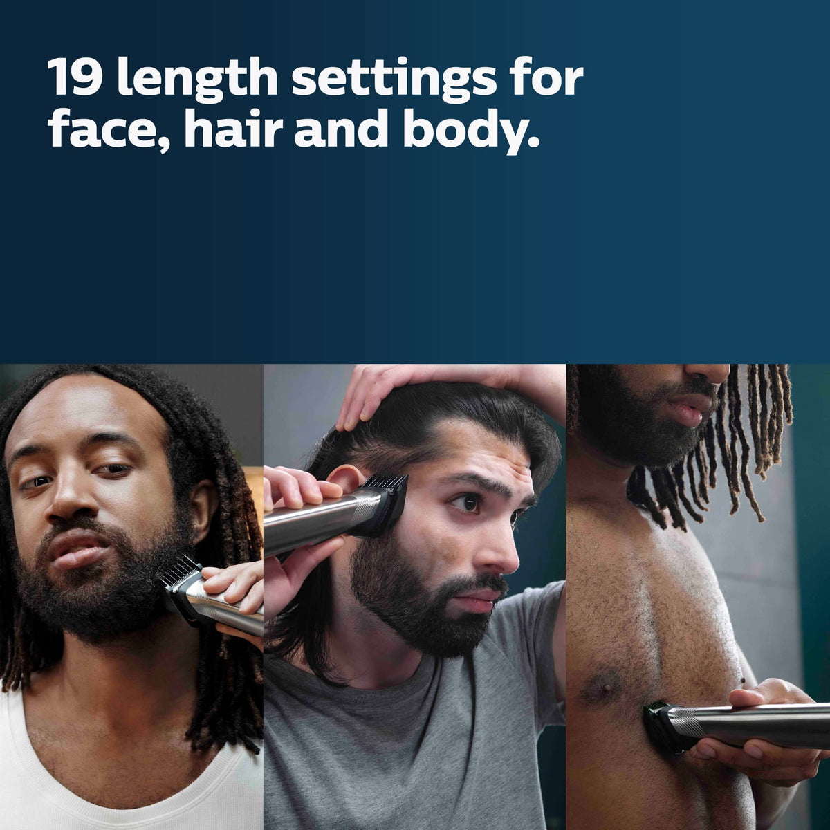 Side profile of Philips Norelco Multigroom 9000 showing design