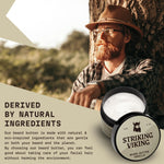 Striking Viking beard butter jar with natural ingredients label