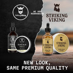 Authentic Striking Viking beard care product packaging