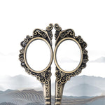 SUNNYCLUE 4.7 inch facial hair trimmer scissors displayed flat