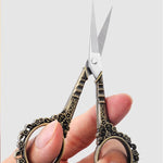 SUNNYCLUE decorative embroidery and beauty scissors showing compact travel size