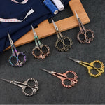 SUNNYCLUE multiuse vintage scissors angle view emphasizing rust resistant steel