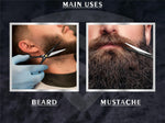 SILLVER facial hair scissors kit items neatly arranged on a solid background