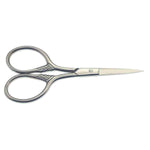 Yutoner mustache trimming shear close up view highlighting the sharp silver blades
