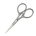Yutoner stainless steel beard scissors showing the engraved handle design for secure grip