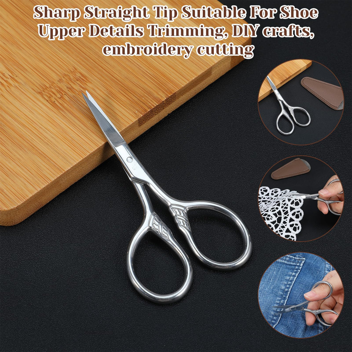 AsonTao multi purpose beard and mustache scissors displayed flat