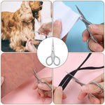 Compact travel grooming scissors set highlighting the durable steel design
