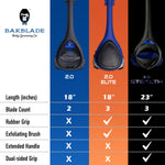 Man using Bakblade 2.0 Plus for DIY back grooming