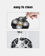 Uijino premium bald head shaver replacement parts showing the independent multi directional floating mechanism.