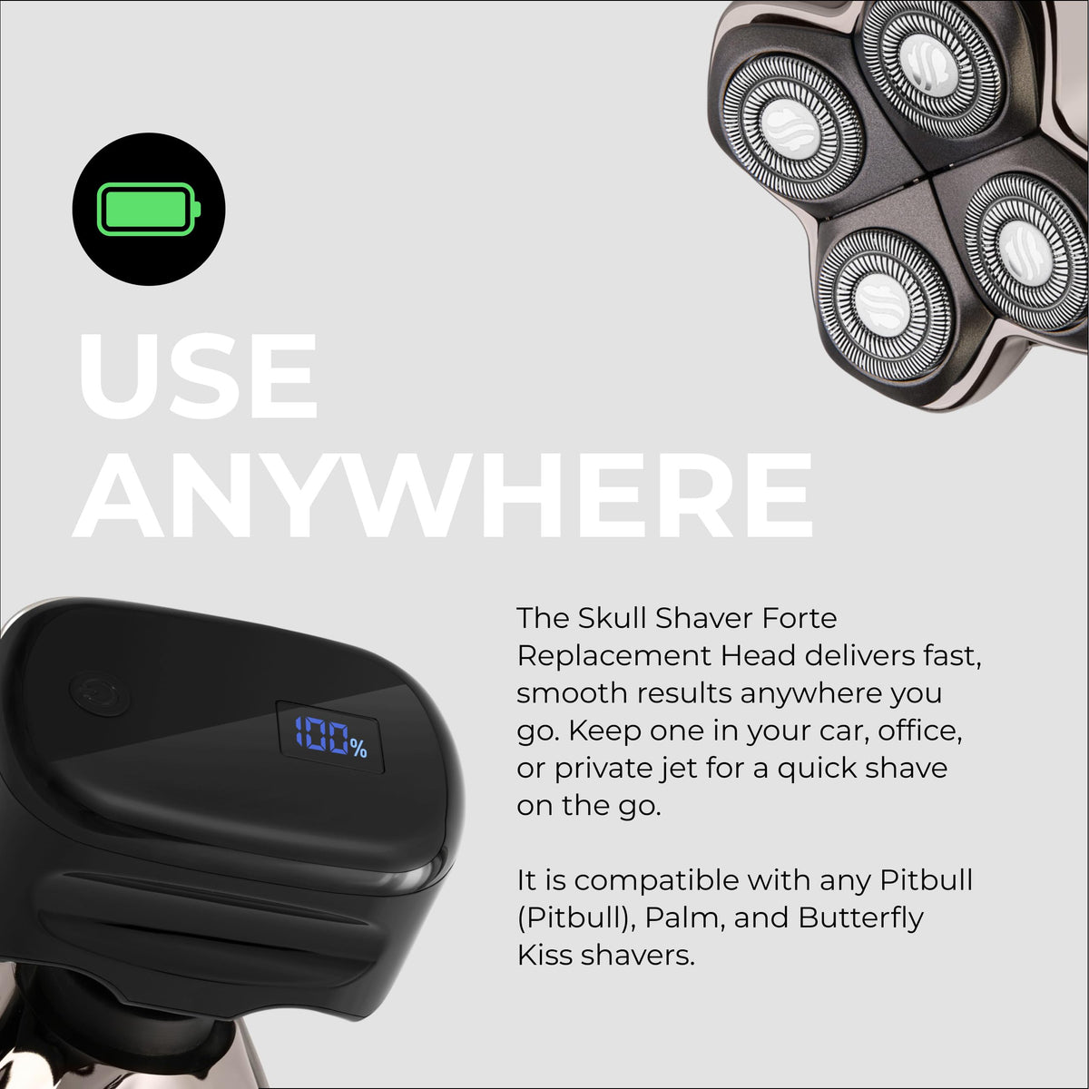 Authentic retail packaging for the premium imported bald head grooming shaver attachment