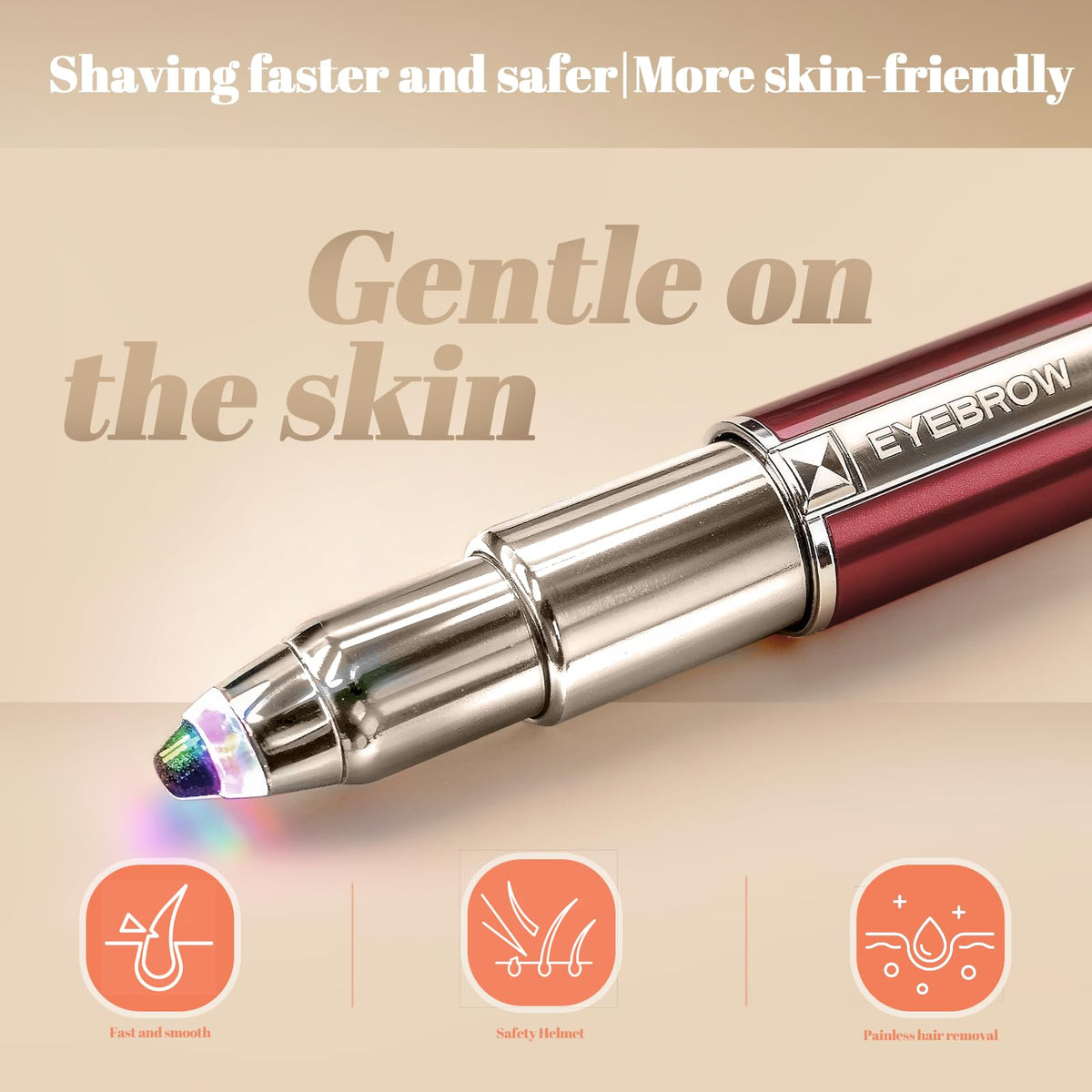 Nizzarra women facial hair remover with interchangeable nose trimmer attachment.