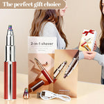 Nizzarra dual head painless hair removal machine for eyebrows and nose hair.