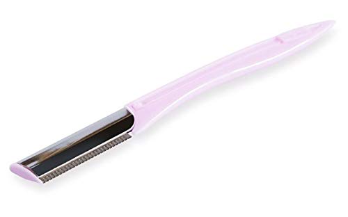 WOIWO professional eyebrow shaving blade partially folded to demonstrate the compact and portable travel design.