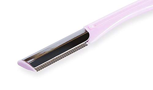 WOIWO folding face razor safely closed showing how the blade is protected during storage in a makeup pouch.