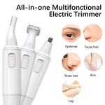Automoness facial hair remover interchangeable heads for nose and eyebrow shaping.