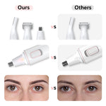Automoness rechargeable eyebrow tool with included USB charging cable setup.