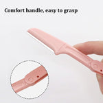 Close up of Miss Bella stainless steel blade detailing the micro safety guards for sensitive skin.