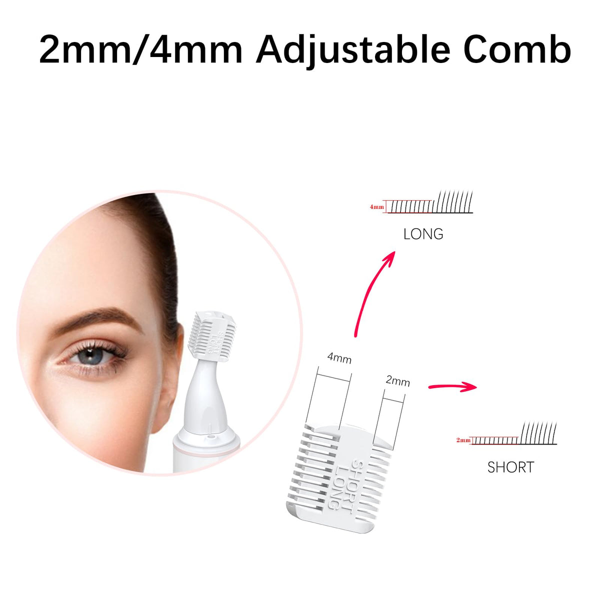 Automoness precise facial trimmer showing the simple one button power switch.