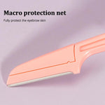 Miss Bella dermaplaning tools pack of three displaying pink and blue ergonomic handles.