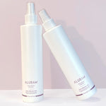 Aluram thermal protectant spray bottle showing ingredients