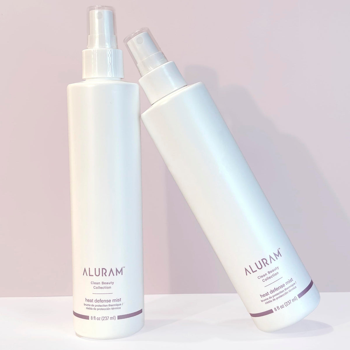 Aluram thermal protectant spray bottle showing ingredients