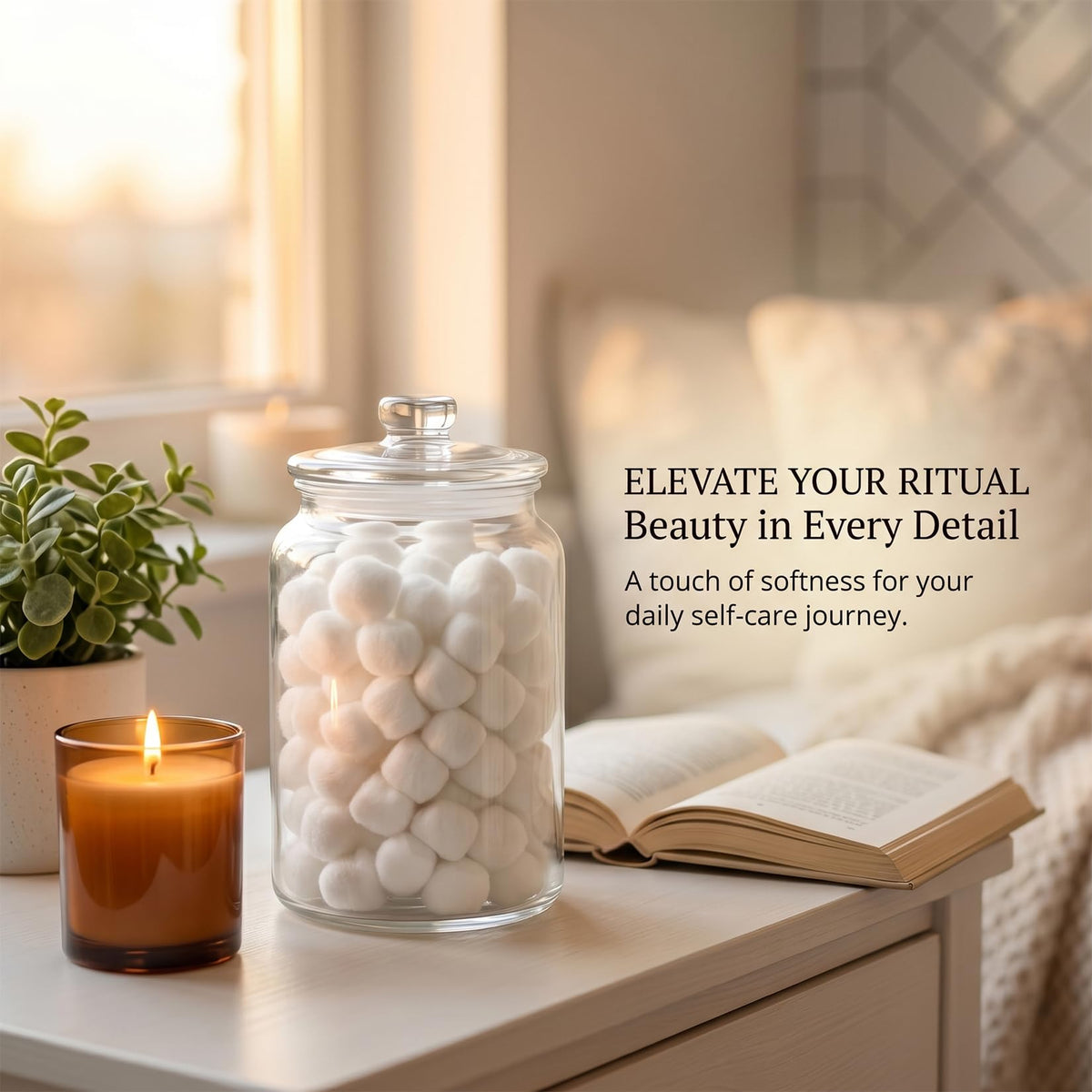 Sukh cotton balls suitable for skincare and household use