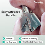 Ergonomic handle of Swissklip manual hair trimmer