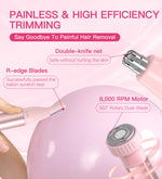 Hebeca electric eyebrow trimmer head closeup