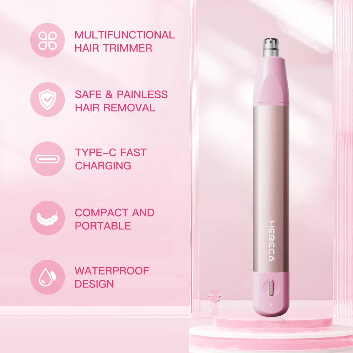Close up of Hebeca nose hair trimmer blade