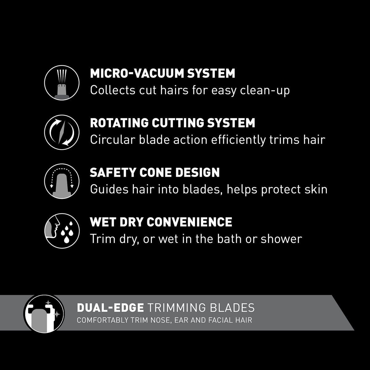 Panasonic ER430K trimmer dual-edge blade detail