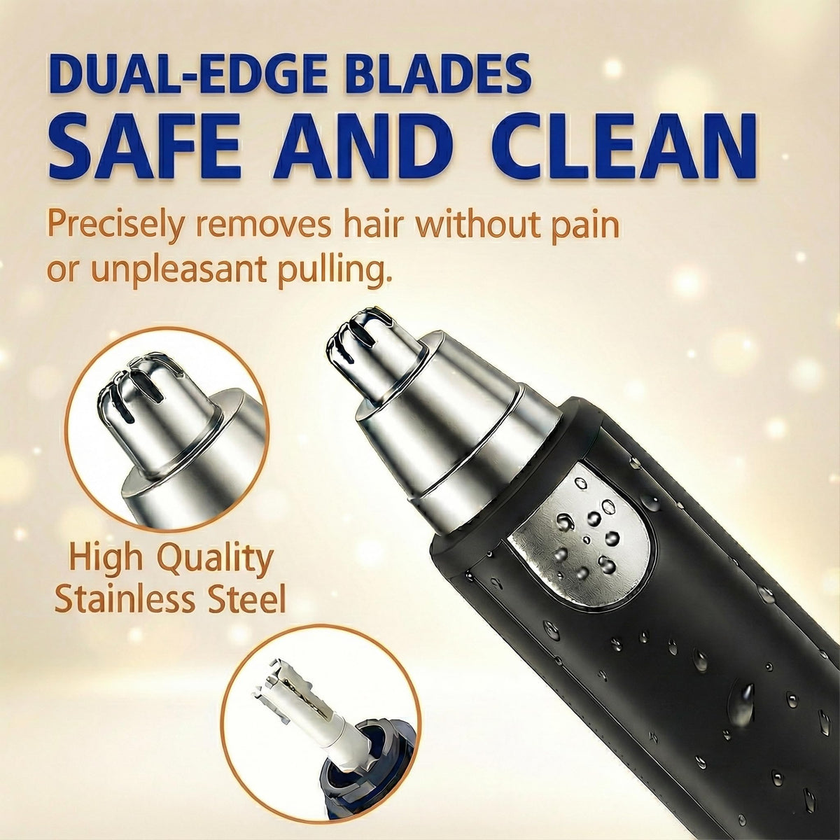 Bekhic facial hair trimmer with protective cap