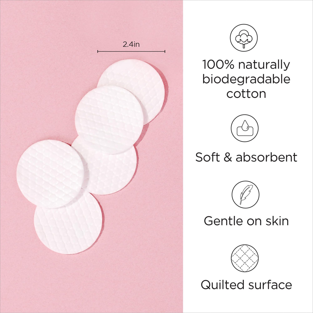 Diane pure cotton rounds hypoallergenic makeup remover pads packaging