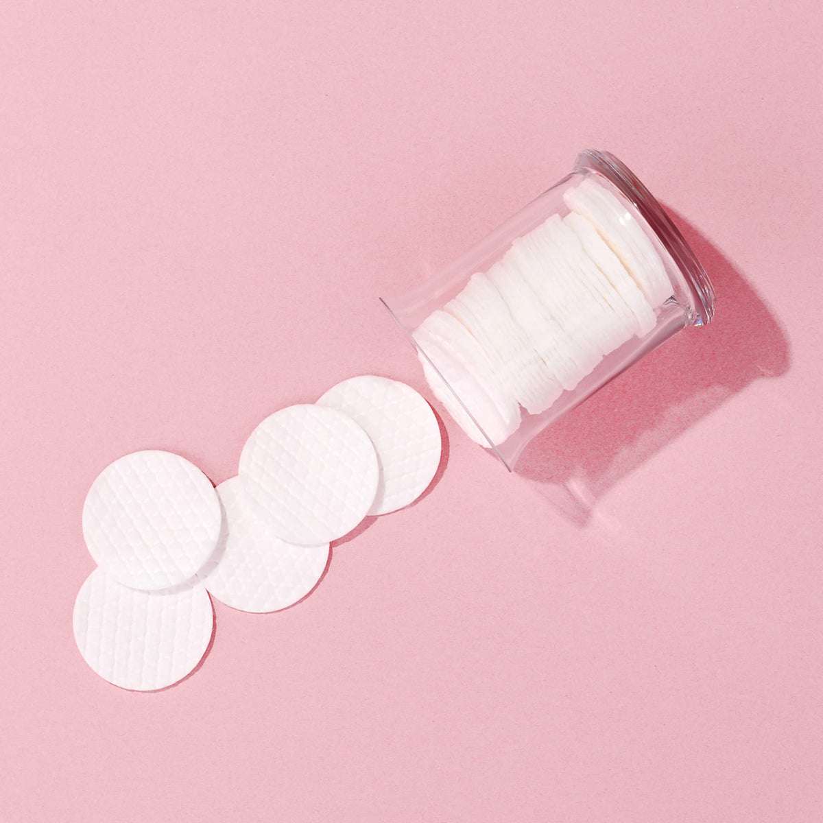 Diane biodegradable multi layer cotton rounds stack on counter