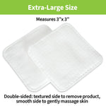 ForPro Premium disposable cotton squares arrayed flat to show pure white lint free material.