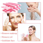 Krgiqn facial cleansing sponge pad being rinsed under running tap water