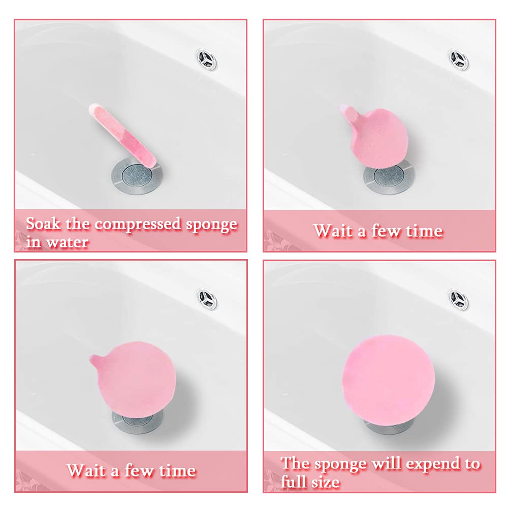 Krgiqn pink beauty sponges for women skincare routine presentation
